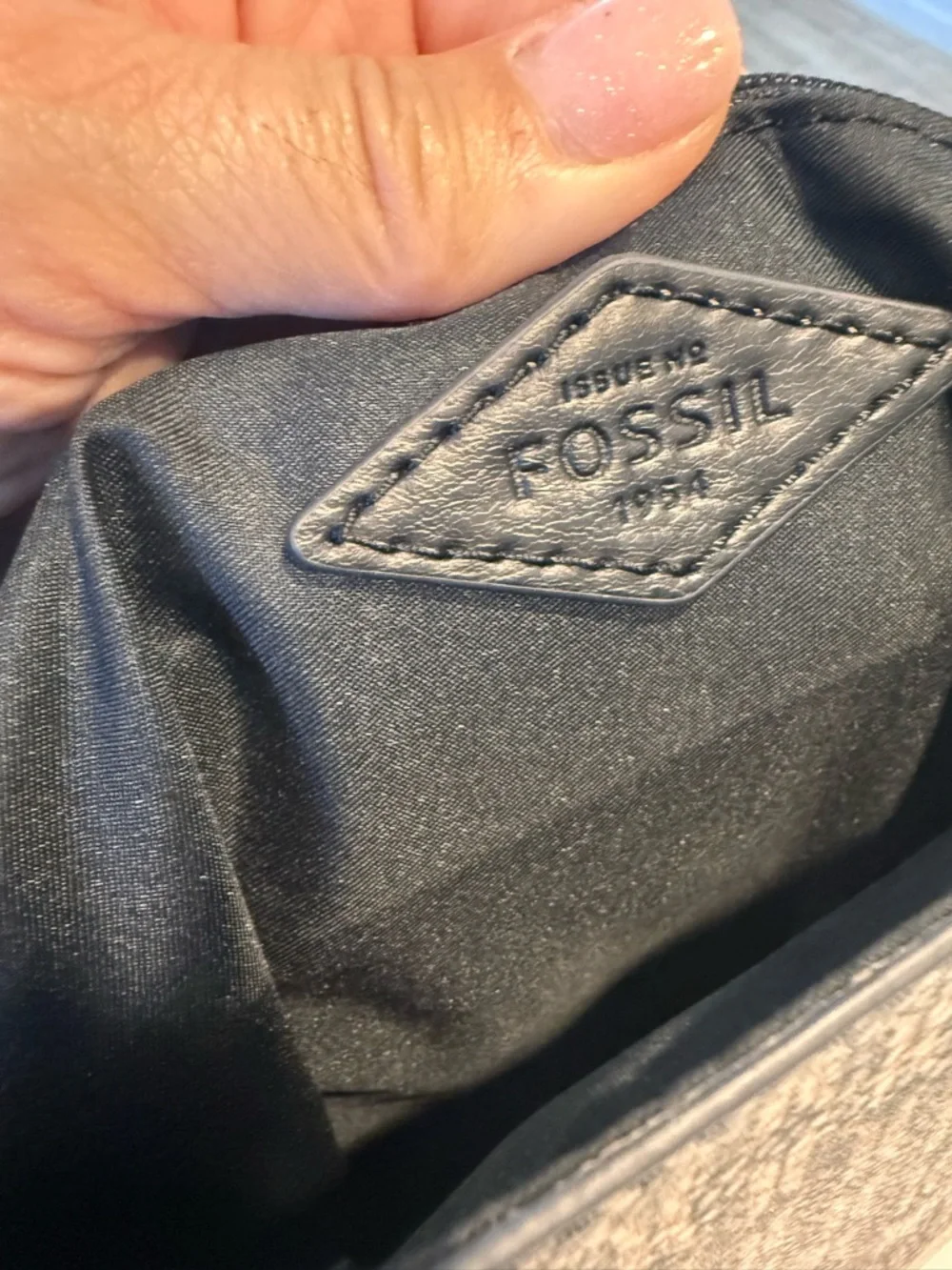Fossil Brown Logo-Print Backpack with Dark Brown Flap